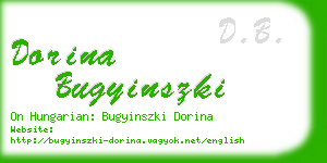 dorina bugyinszki business card